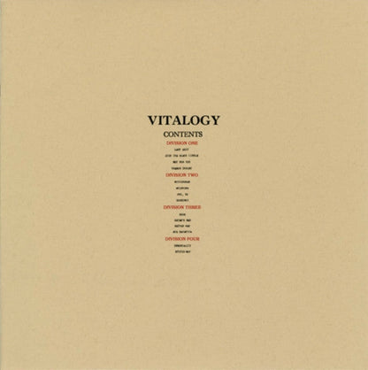 Pearl Jam - Vitalogy (180 GRAM VINYL) | Mint (M) Mint (M)