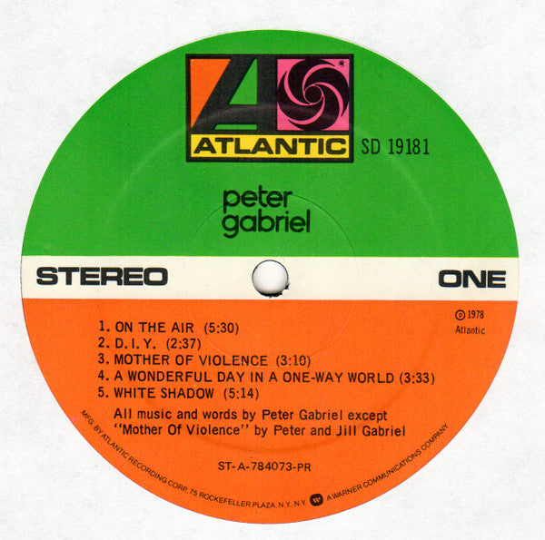 Peter Gabriel - Peter Gabriel (VINYL) | Excellent+ (EX+) Excellent+ (EX+)