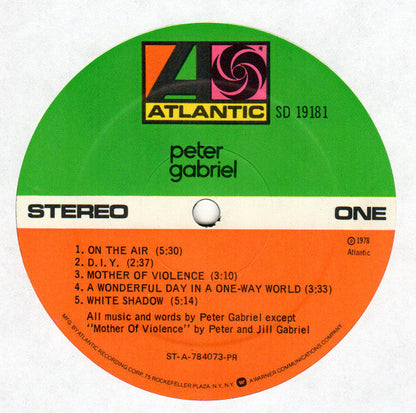 Peter Gabriel - Peter Gabriel (VINYL) | Excellent+ (EX+) Excellent+ (EX+)