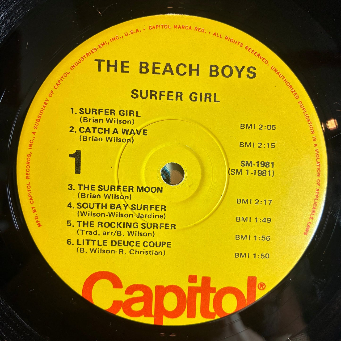The Beach Boys - Surfer Girl (VINYL) | Excellent+ (EX+) Excellent (EX)