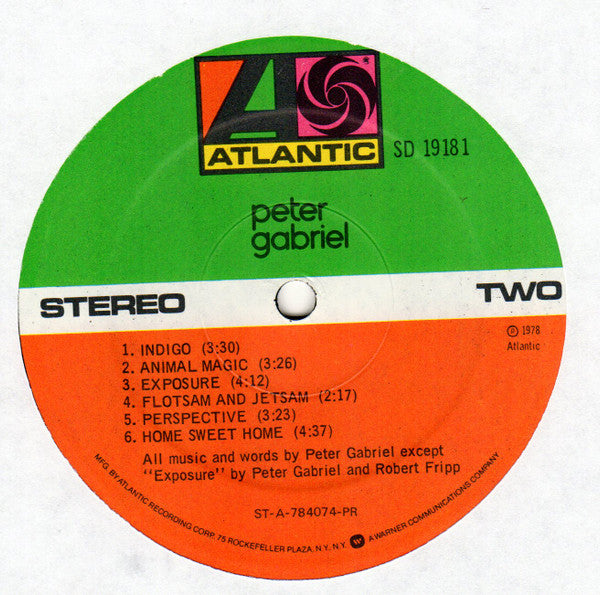 Peter Gabriel - Peter Gabriel (VINYL) | Excellent+ (EX+) Excellent+ (EX+)