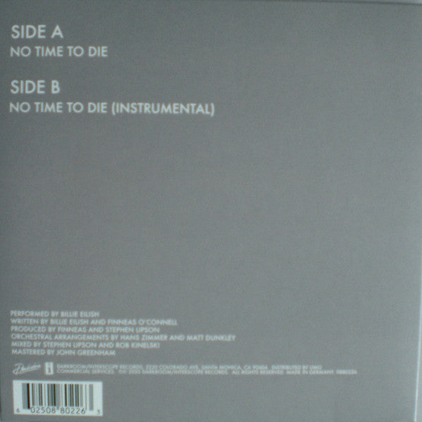 Billie Eilish - No Time To Die (7") | Near Mint (NM) Near Mint (NM)