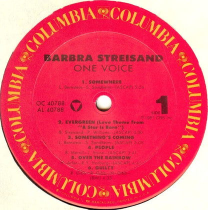 Barbra Streisand - One Voice (VINYL) | Near Mint (NM or M-) Excellent+ (EX+)