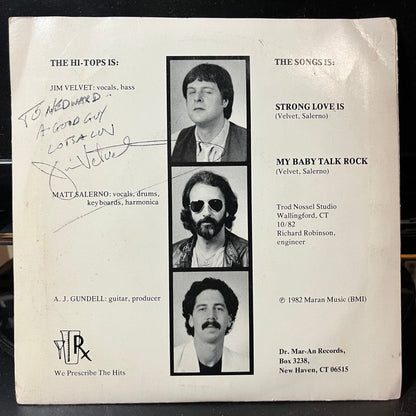 The Hi-Tops - My Baby Talk Rock / Strong Love Is (7" VINYL)*SIGNED* | Near Mint (NM or M-) Excellent (EX)