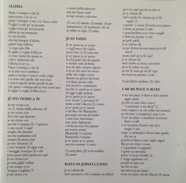 Pino Daniele - Passa 'O Tiempo E Che Fà - I Primi Anni (CD) | Near Mint (NM or M-)