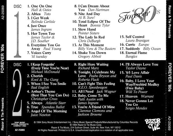 Forever '80s (2xCD) | Near Mint (NM) Near Mint (NM)