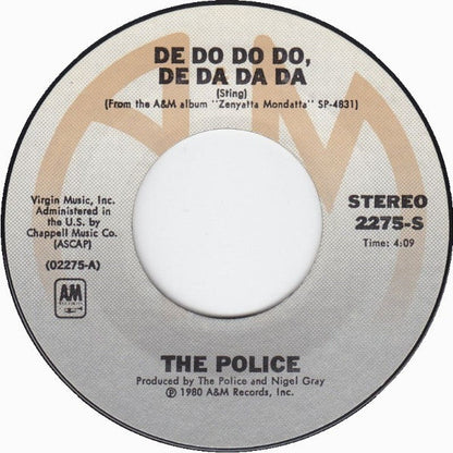 The Police - De Do Do Do, De Da Da Da (7" VINYL) | Near Mint (NM) Near Mint (NM)