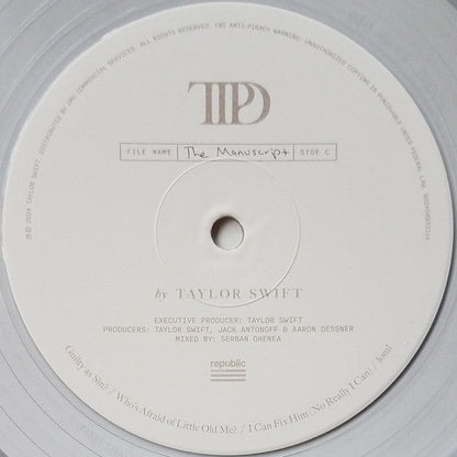 Taylor Swift - The Tortured Poets Department (2X LP) *Phantom Clear* | Near Mint (NM) Near Mint (NM)