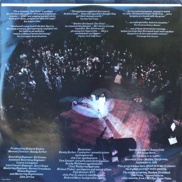 Barbra Streisand - One Voice (VINYL) | Near Mint (NM or M-) Excellent+ (EX+)