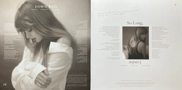 Taylor Swift - The Tortured Poets Department (2X LP) *Phantom Clear* | Near Mint (NM) Near Mint (NM)