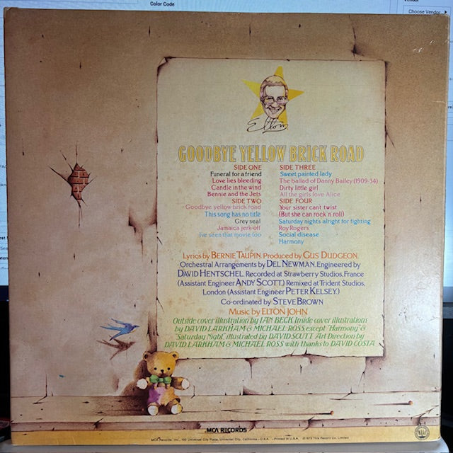 Elton John - Goodbye Yellow Brick Road (2xVINYL) | Very Good (VG) Excellent (EX)