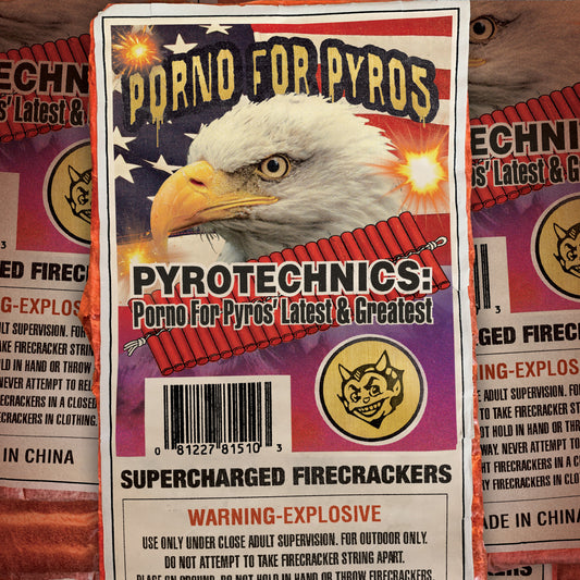 Pyrotechnics: Porno For Pyros' Latest & Greatest (Brick & Mortar Exclusive) (140 Gram Clear W/ Orange Splatter Colored Vinyl) | Mint (M) Mint (M)