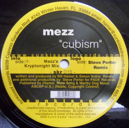 Mezz - Cubism (12" VINYL) | Very Good Plus (VG+) Excellent (EX)