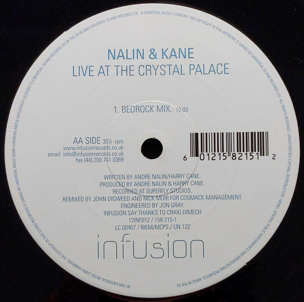 Nalin & Kane - Live At The Crystal Palace (12" VINYL) | Very Good Plus (VG+) Generic