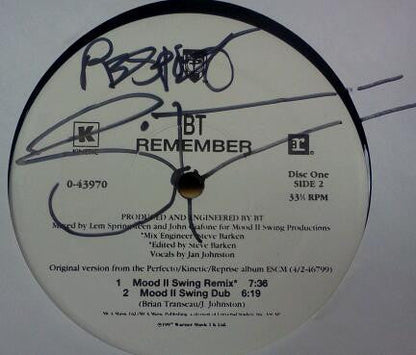 BT - Remember (RECORD 2 ONLY) | Near Mint (NM)