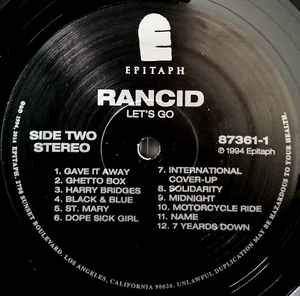 Rancid - Let's Go (20th Anniversary Reissue VINYL) |