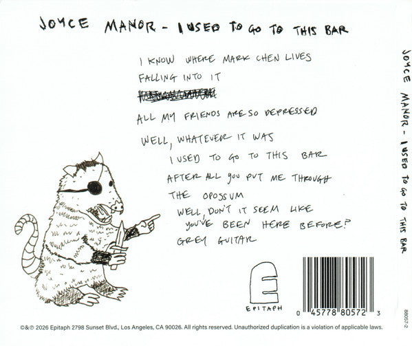 Joyce Manor - I Used To Go To This Bar (CD) |