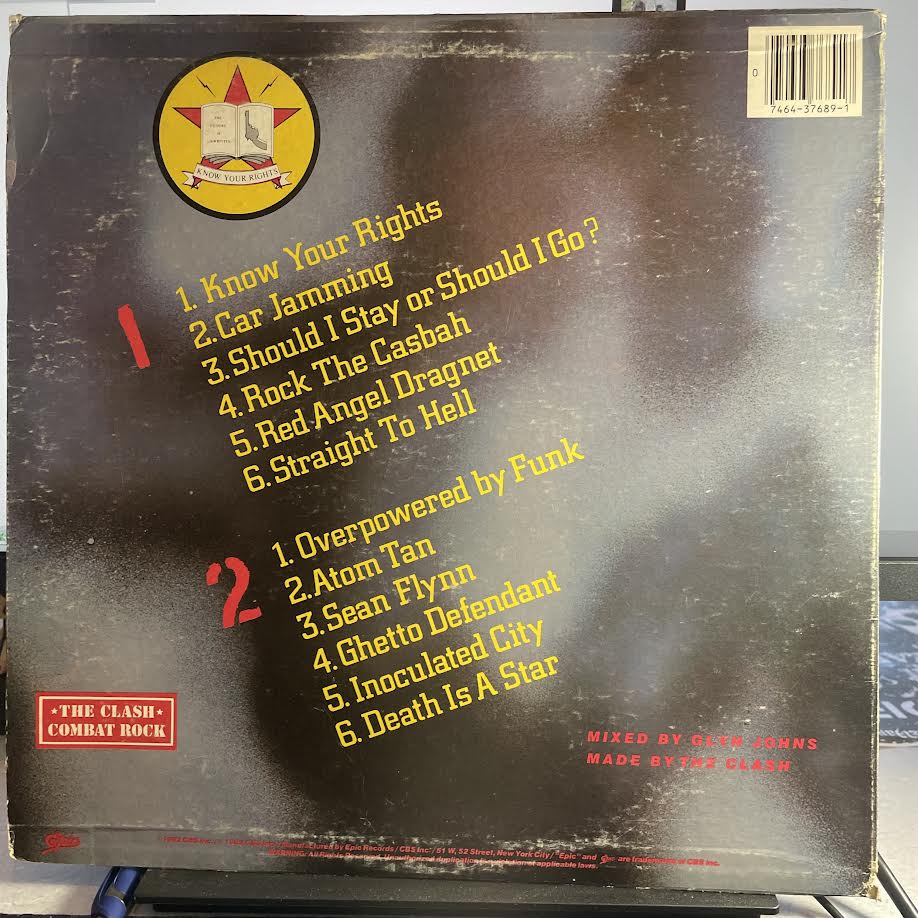 The Clash - Combat Rock (VINYL) | Excellent (EX) Very Good Plus (VG+)
