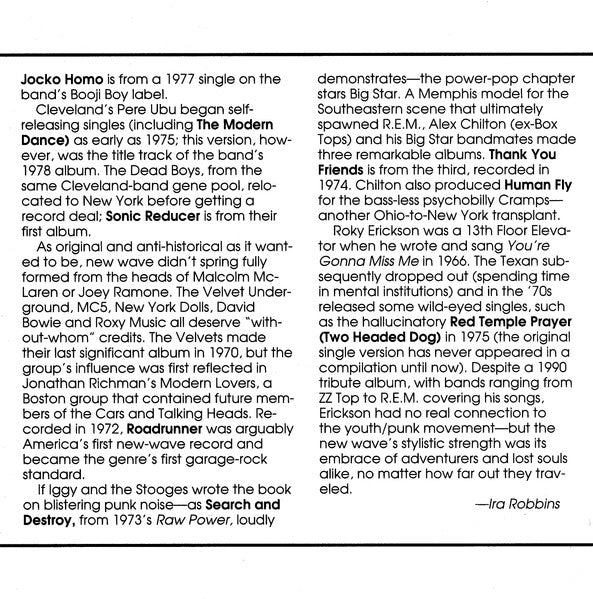 Sounds Of The Seventies - Punk And New Wave (CD) | Near Mint (NM) Near Mint (NM)
