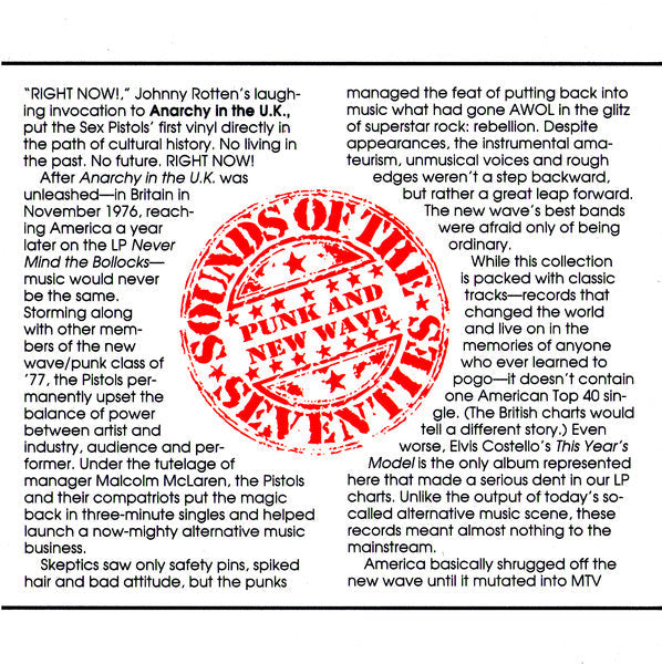 Sounds Of The Seventies - Punk And New Wave (CD) | Near Mint (NM) Near Mint (NM)