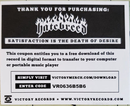 Hatebreed - Satisfaction Is The Death Of Desire (VINYL) | Near Mint (NM) Near Mint (NM)