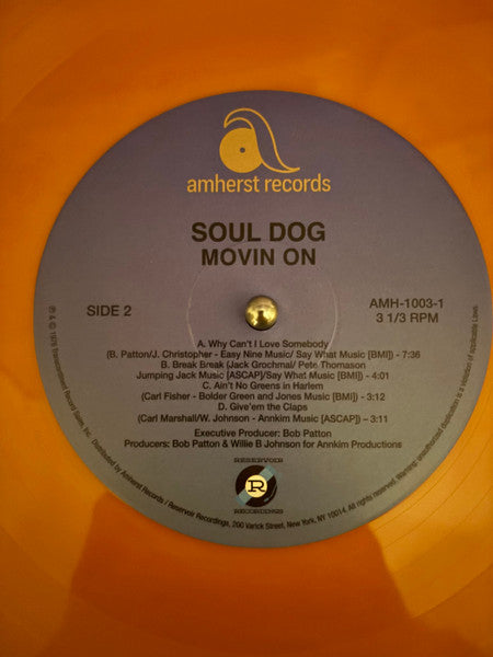 Soul Dog - Movin On (ORANGE VINYL RSD) |