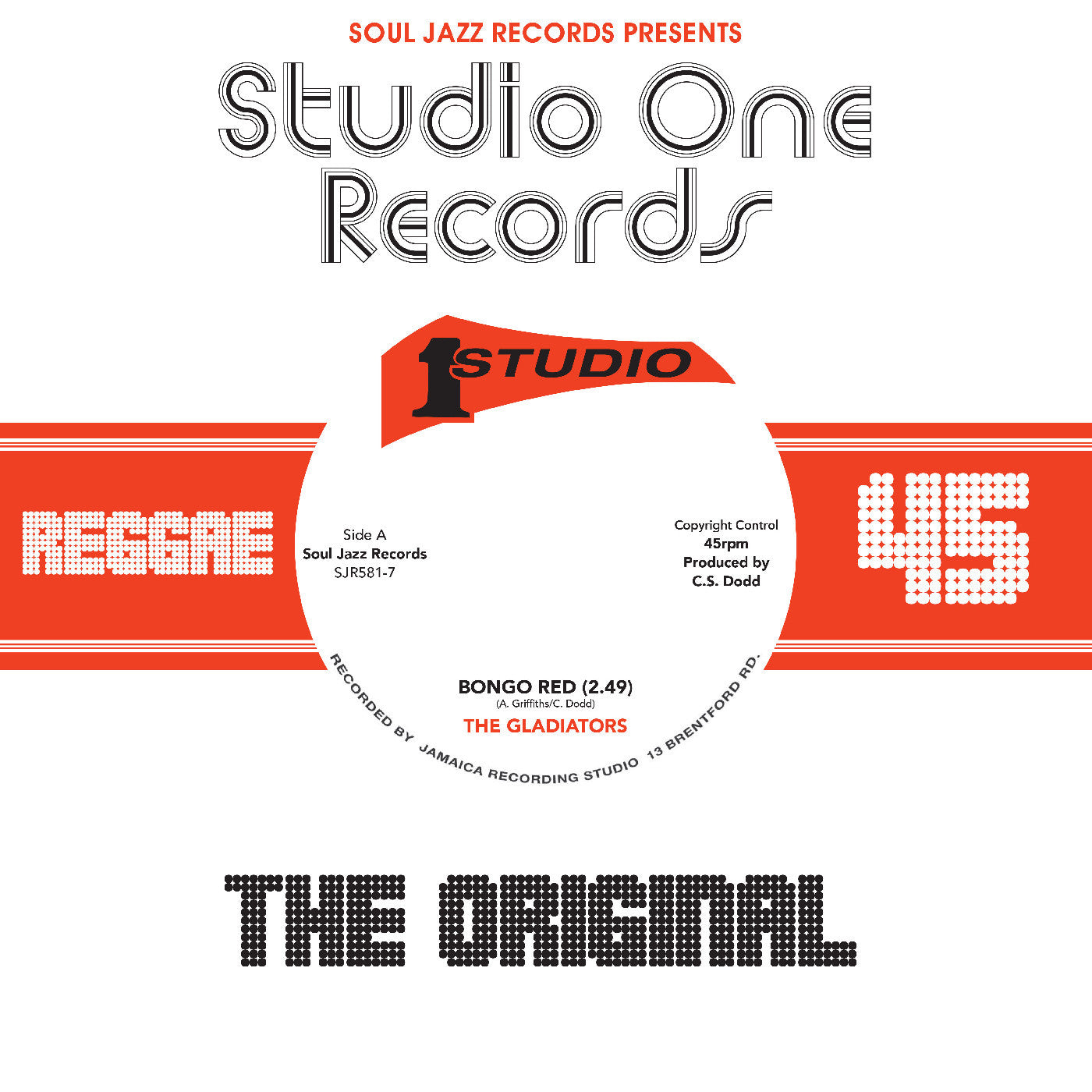 The Gladiators - Bongo Red (VINYL 7") | Mint (M) Mint (M)