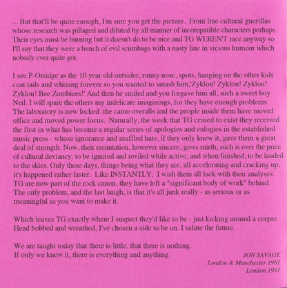 Throbbing Gristle - 20 Jazz Funk Greats (CD) | Mint (M) Mint (M)