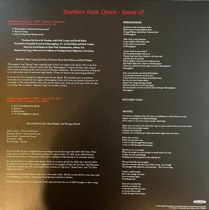 Southern Rock Opera (IEX: CLEAR VINYL / BOXSET) | Mint (M) Mint (M)
