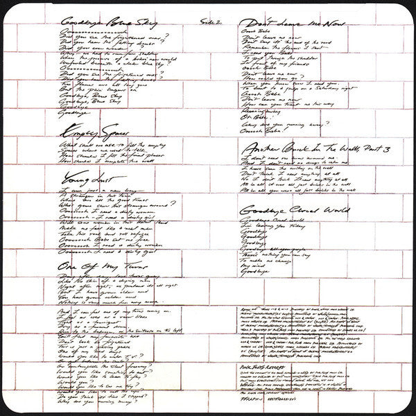 Pink Floyd - The Wall (180g VINYL) | Mint (M) Mint (M)