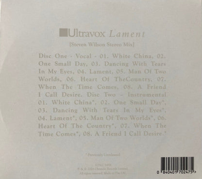 Ultravox - Lament [Steven Wilson Stereo Mix] (2xCD RSD) |