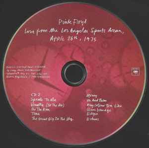PINK FLOYD - Live from The Los Angeles Sports Arena, April 26th 1975 (RSD 2026 2x CD) | Mint (M) Mint (M)