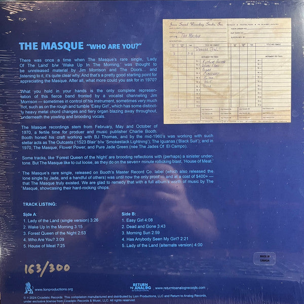 Who Are You? (VINYL) | Mint (M) Mint (M)