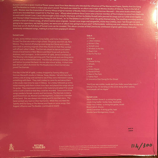 Sunset Love (VINYL) | Mint (M) Mint (M)
