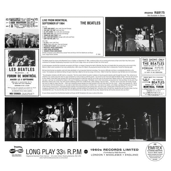The Beatles - Live From Canada 1964: Montréal September 8th (VINYL) |