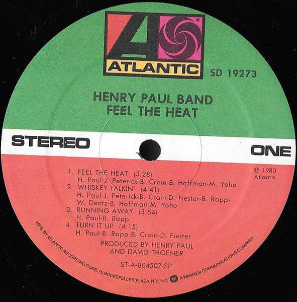 Henry Paul Band - Feel The Heat (VINYL) | Mint (M) Near Mint (NM)
