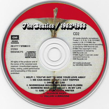 The Beatles - 1962-1966 (2xCD CANADA) | Excellent+ (EX+) Excellent+ (EX+)
