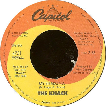 The Knack (3) - My Sharona (7") | Excellent+ (EX+) Near Mint (NM)
