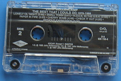 John Cougar Mellencamp - The Best That I Could Do (1978-1988) (CASSETTE) | Excellent+ (EX+) Excellent (EX)