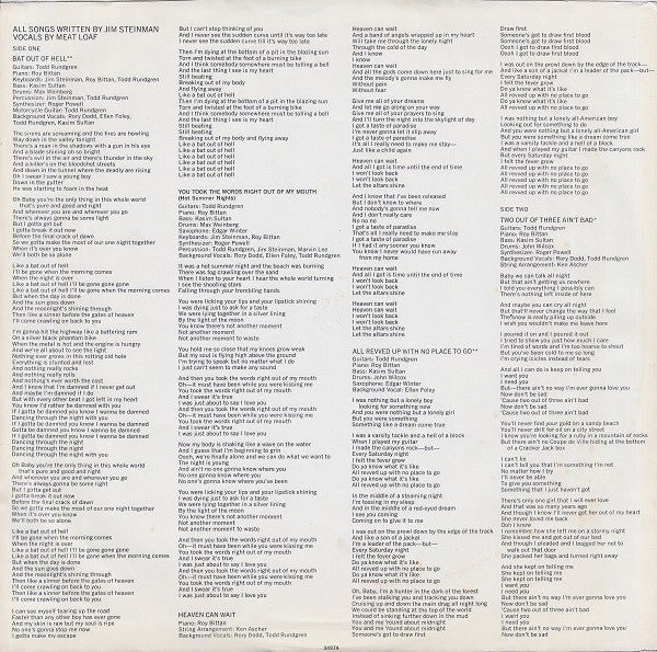 Meat Loaf - Bat Out Of Hell (VINYL) | Excellent+ (EX+) Excellent+ (EX+)