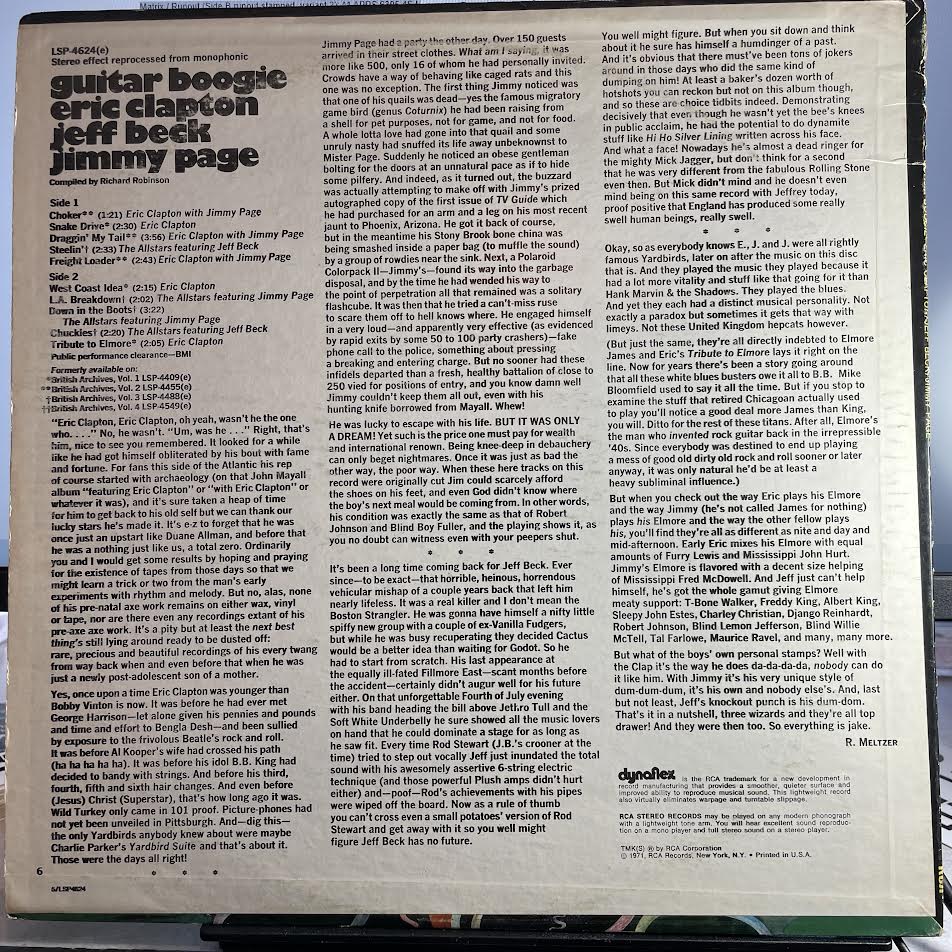 Eric Clapton - Guitar Boogie (VINYL) | Excellent+ (EX+) Very Good Plus (VG+)