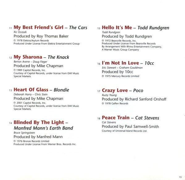 Various - '70s Gold (2xCD CANADA) | Excellent+ (EX+) Excellent+ (EX+)