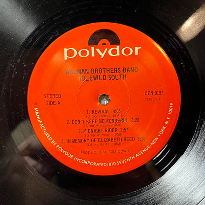 The Allman Brothers Band - Idlewild South (VINYL) | Excellent+ (EX+) Very Good Plus Plus (VG++)