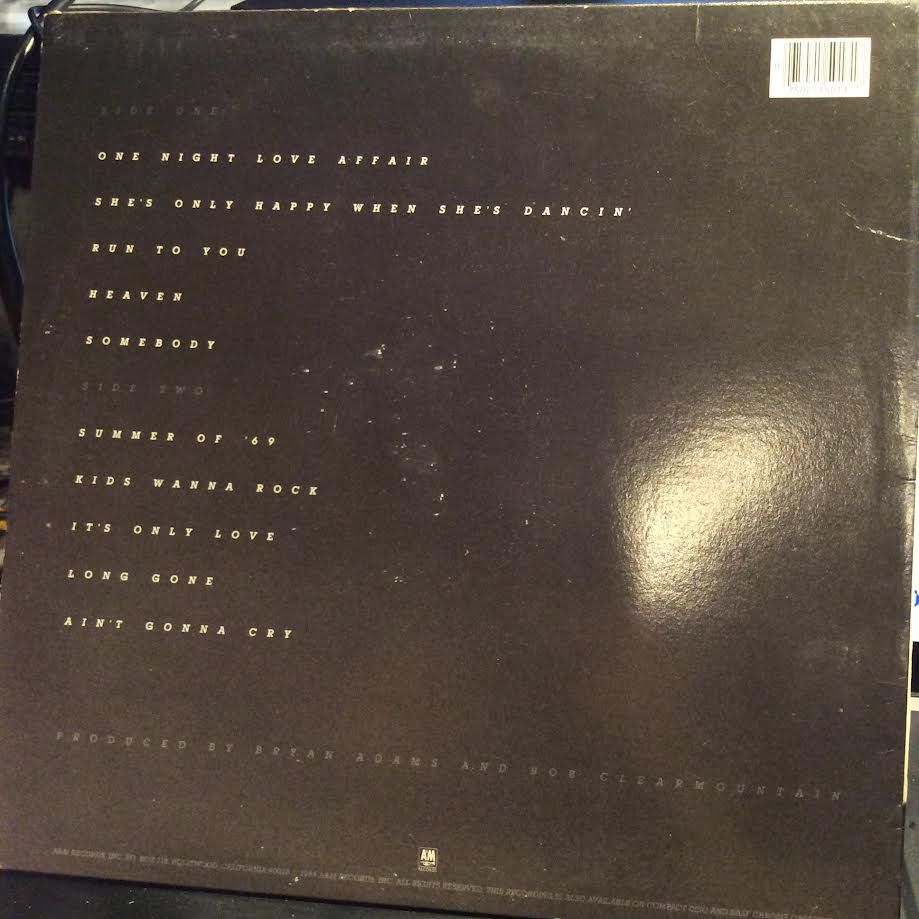Bryan Adams - Reckless (VINYL) | Excellent+ (EX+) Excellent (EX)