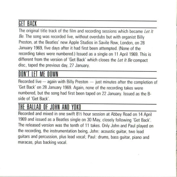 The Beatles - Past Masters: Volume Two (CD CANADA) | Excellent+ (EX+) Excellent (EX)