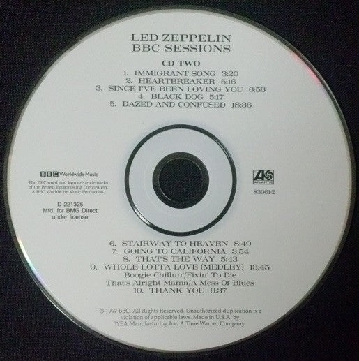Led Zeppelin - BBC Sessions (2xCD) | Excellent+ (EX+) Excellent+ (EX+)