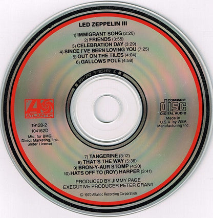 Led Zeppelin - Led Zeppelin III (CD) | Excellent+ (EX+) Near Mint (NM)