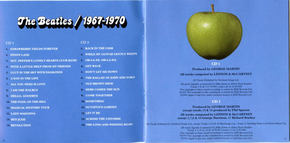 The Beatles - 1967-1970 (2xCD CANADA) | Excellent+ (EX+) Excellent+ (EX+)