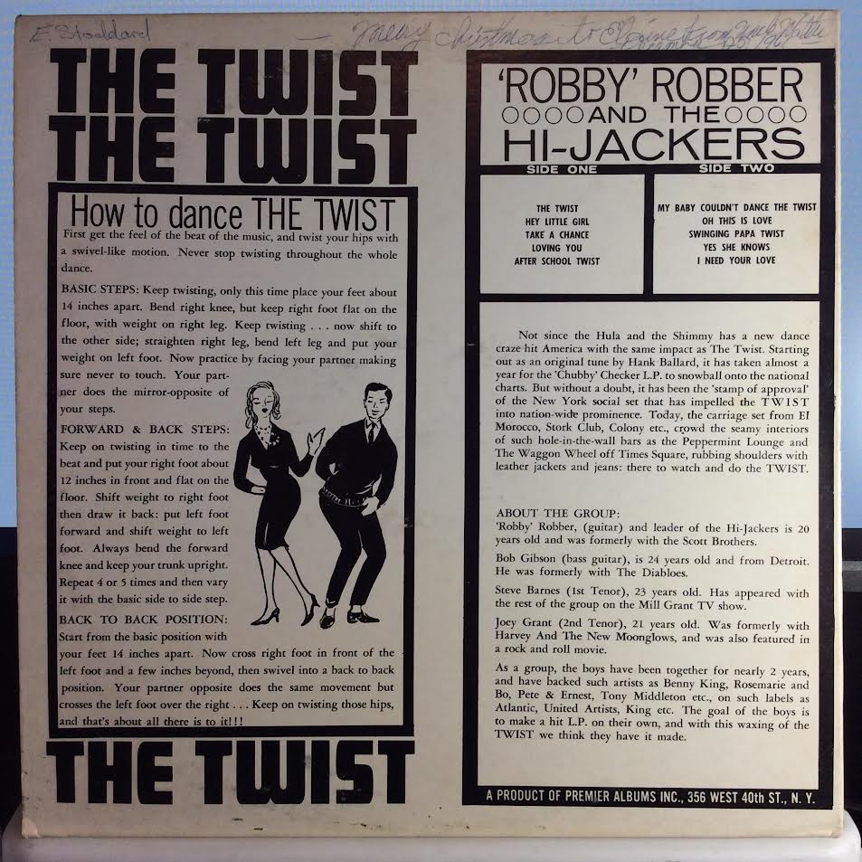 Robby Robber & The Hi-Jackers - The Twist (VINYL) | Excellent+ (EX+) Very Good Plus (VG+)