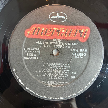 Rush - All The World's A Stage (2x VINYL) | Excellent+ (EX+) Very Good Plus (VG+)